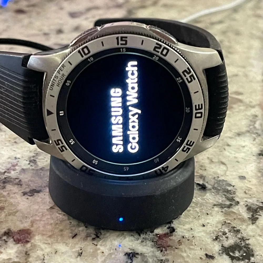 COPY - SAMSUNG Galaxy Watch - Bluetooth Smart Watch 46mmwith custom steel bezel…
